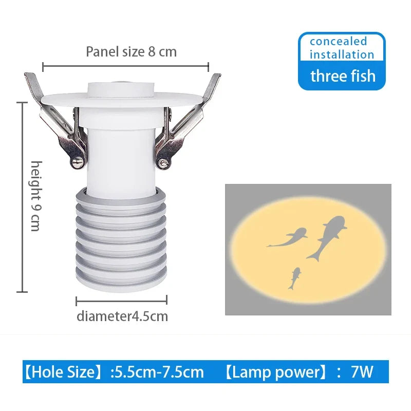 Nordic Projection Fish Ceiling Light