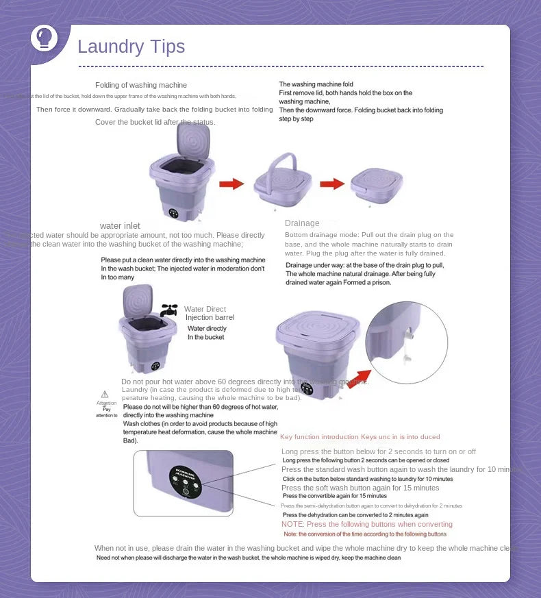 Portable Foldable Washing Machine